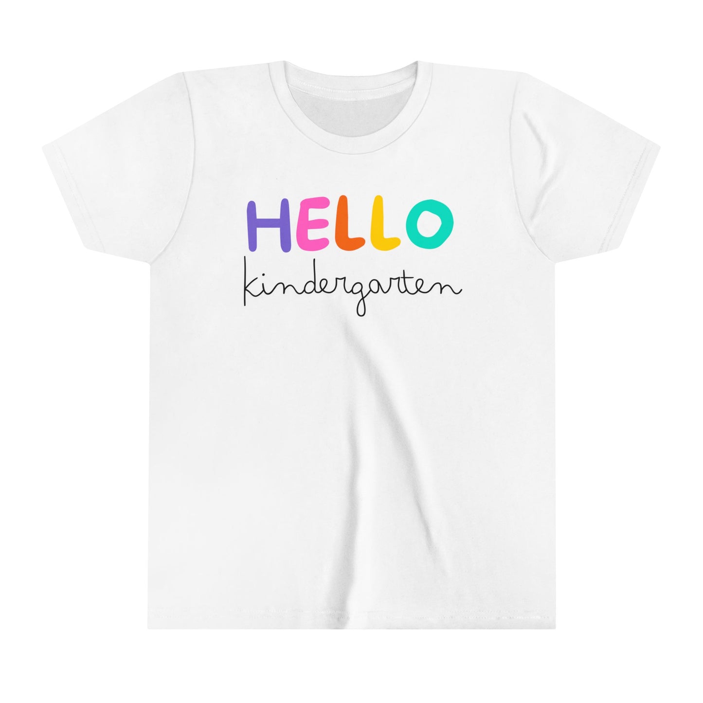 Girls Hello Kindergarten Youth Short Sleeve Tee