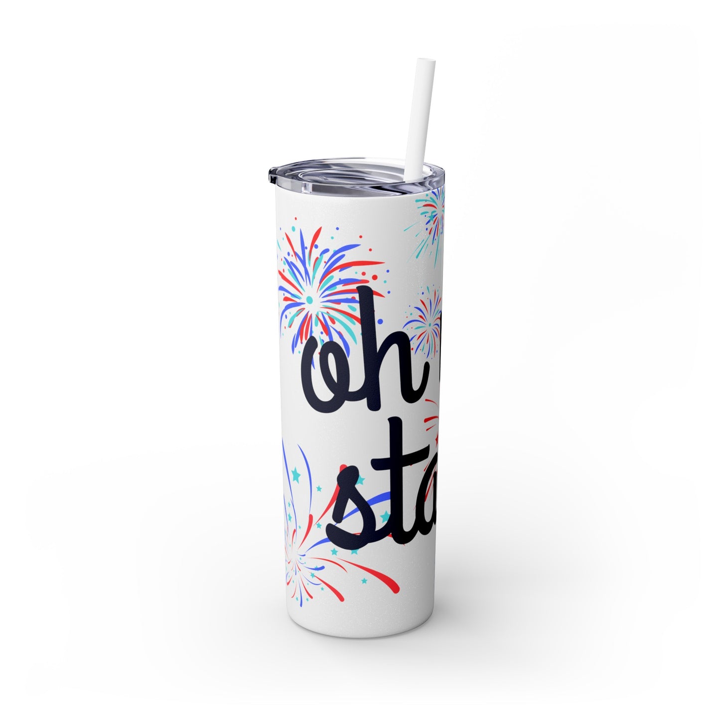 Oh My Stars Skinny Tumbler with Straw, 20oz