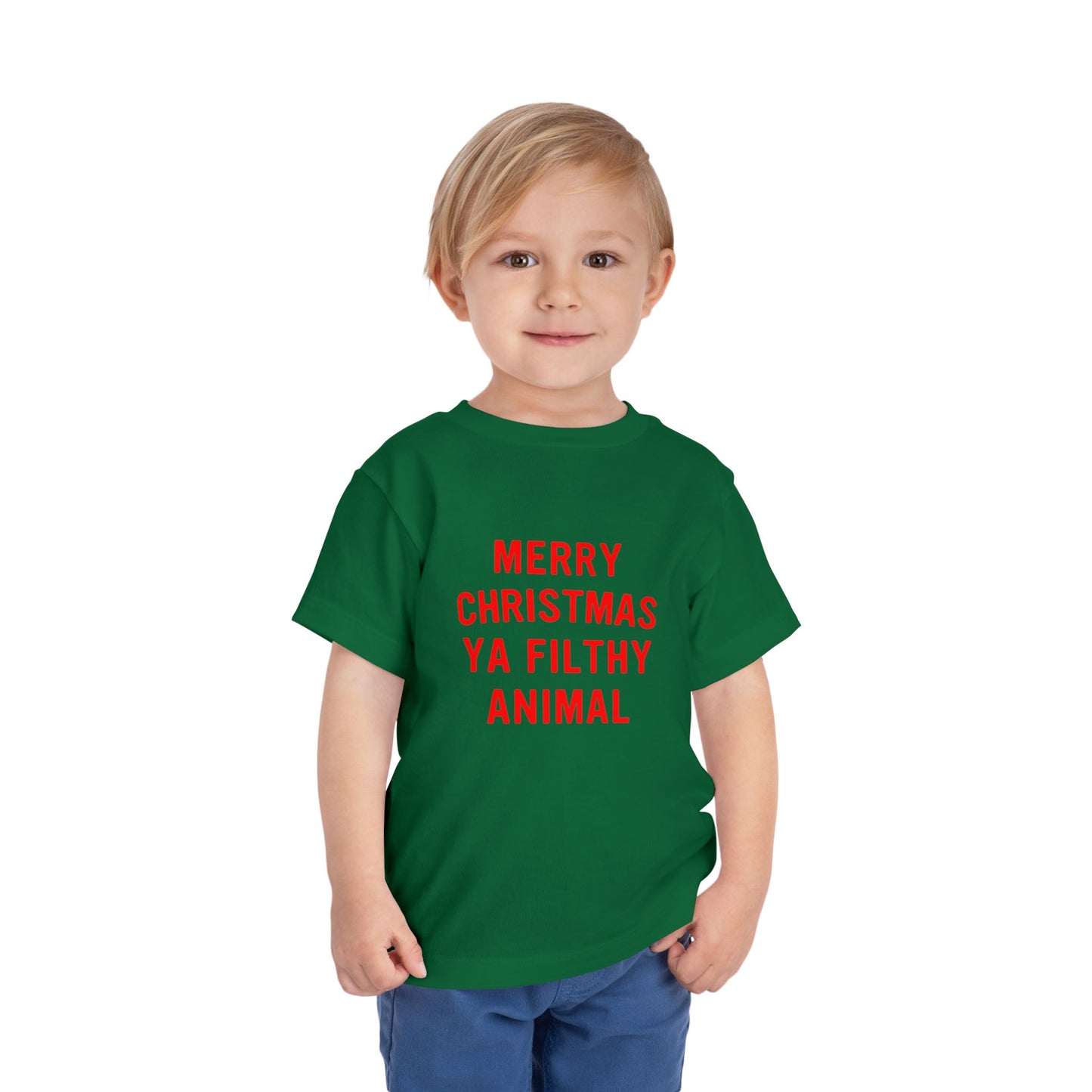Merry Christmas Ya Filthy Animal Toddler Short Sleeve Tee