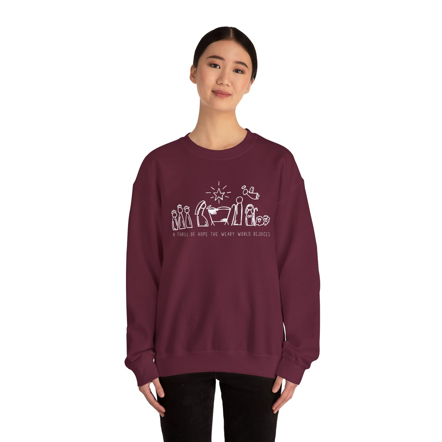 A Thrill of Hope Nativity Crewneck Sweatshirt