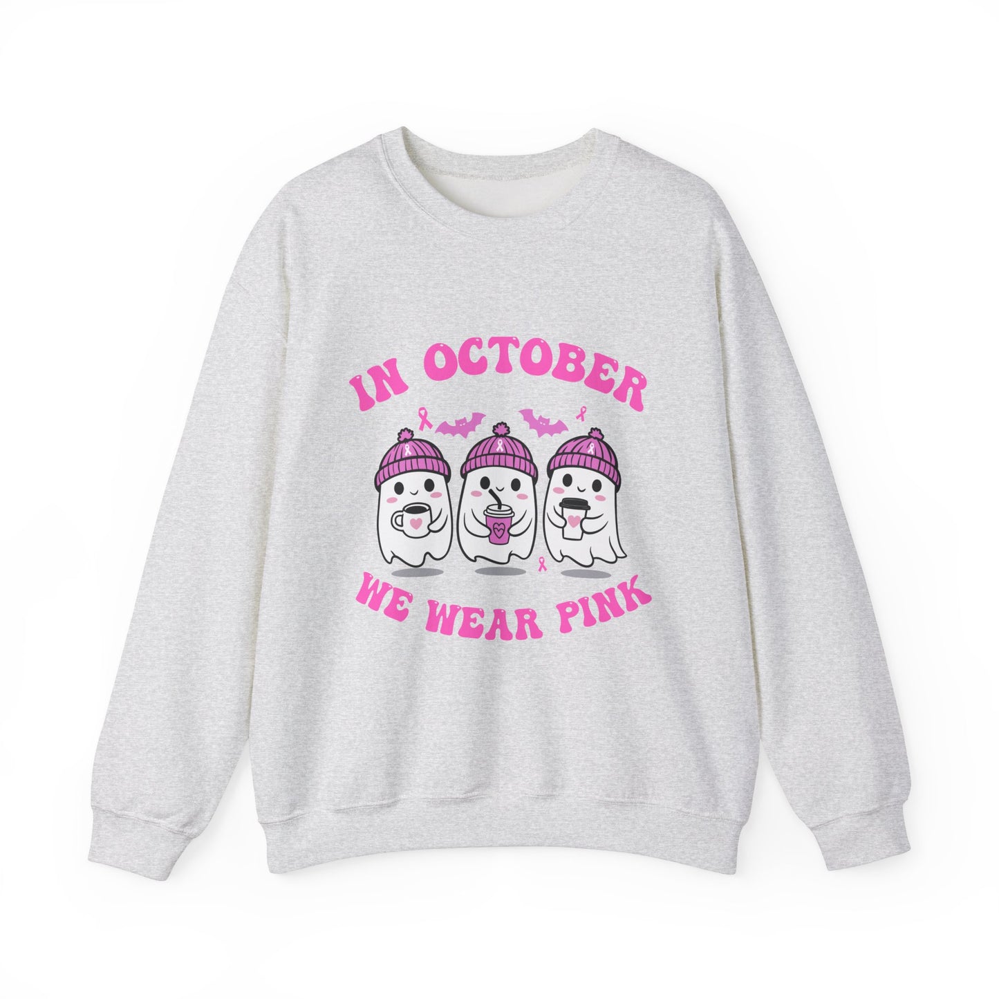 In October We Wear Pink Boo Crewneck Sweatshirt