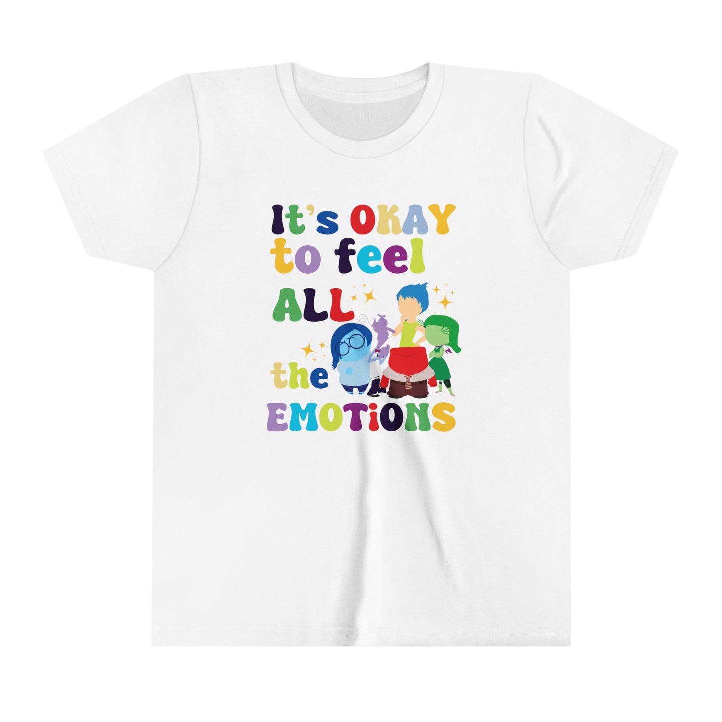 It's Okay to Feel All the Emotions Youth Short Sleeve Tee