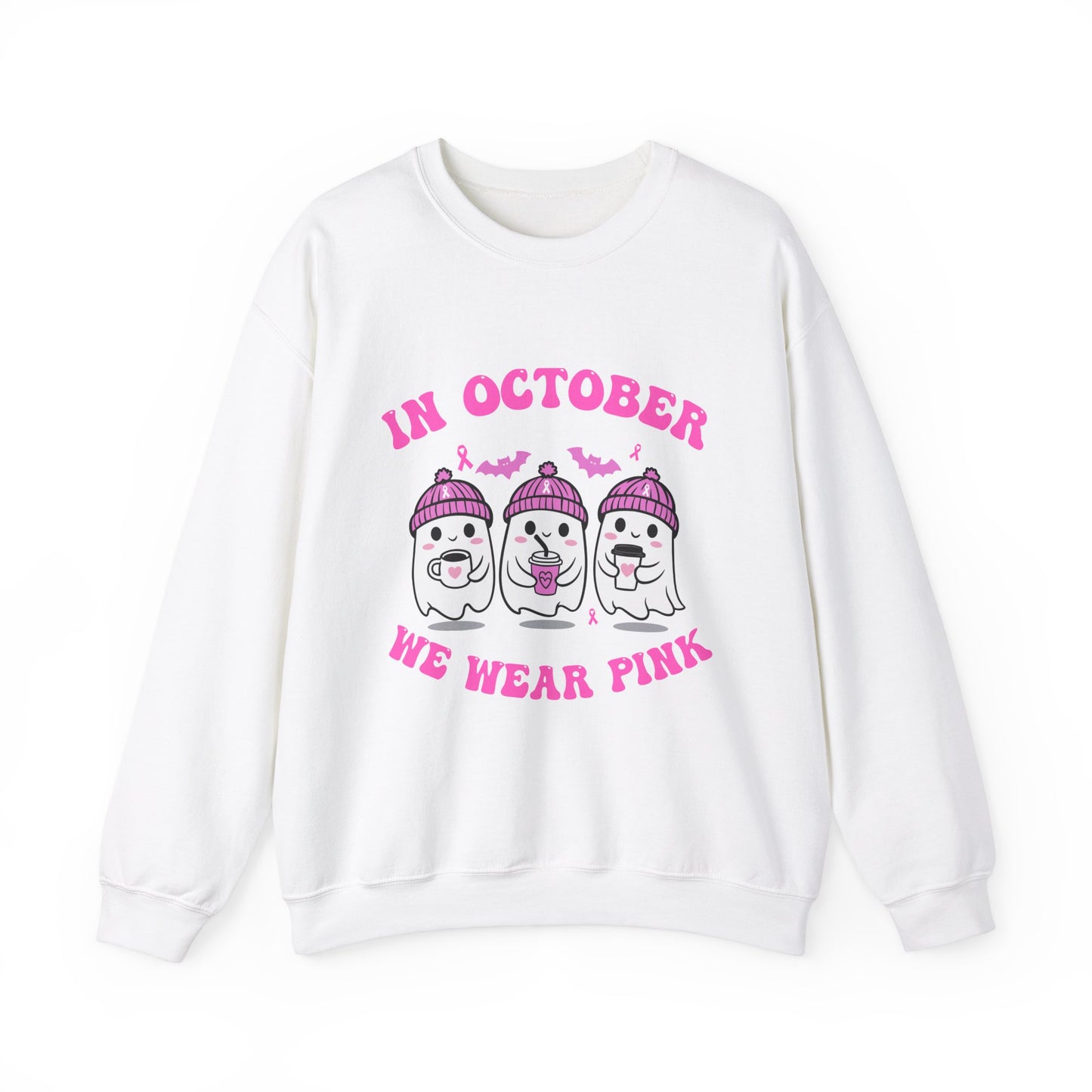 In October We Wear Pink Boo Crewneck Sweatshirt
