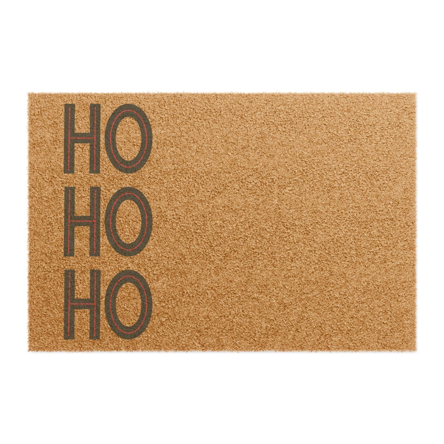Green and Red Ho Ho Ho Holiday Doormat