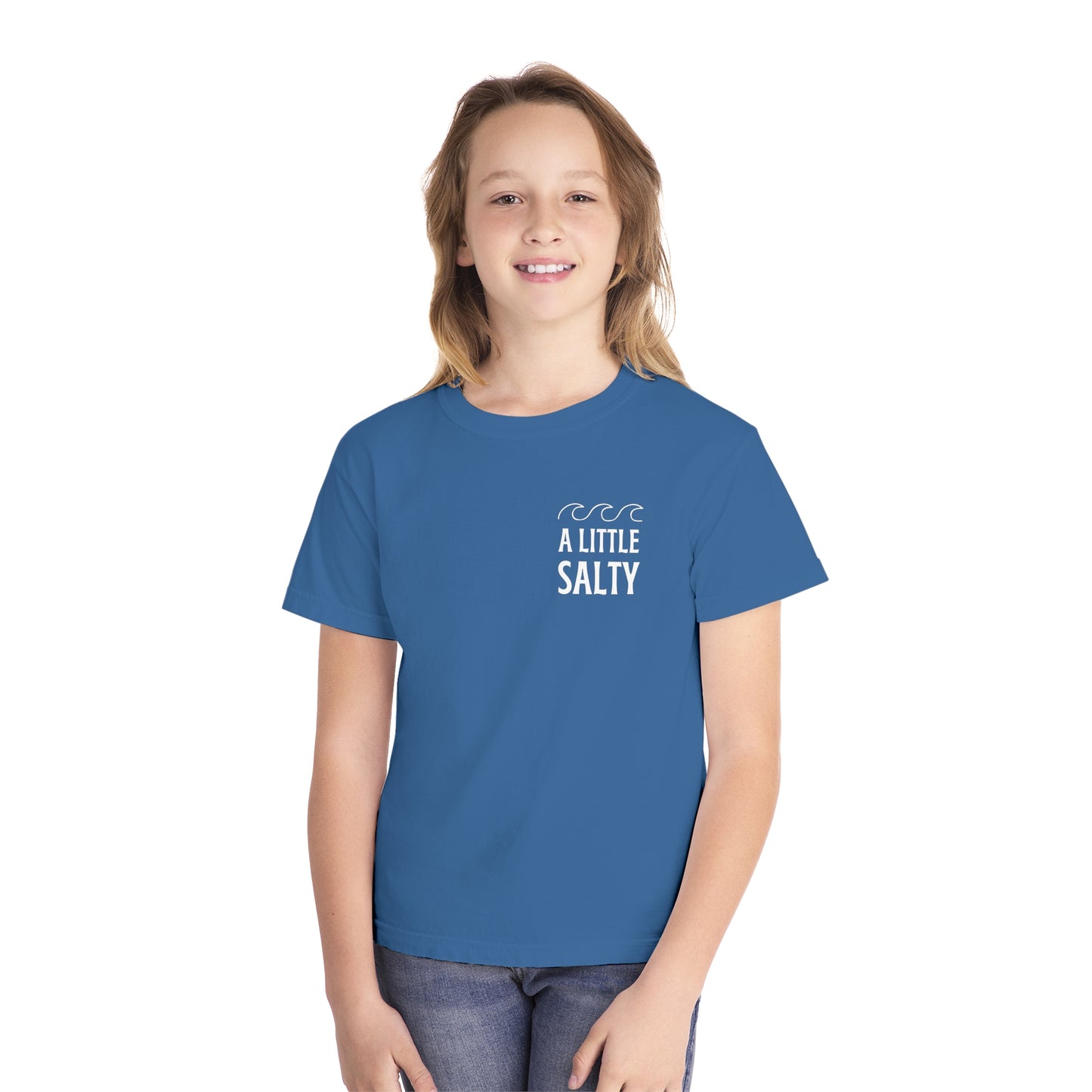 Kids A Little Salty Garment Washed Tee
