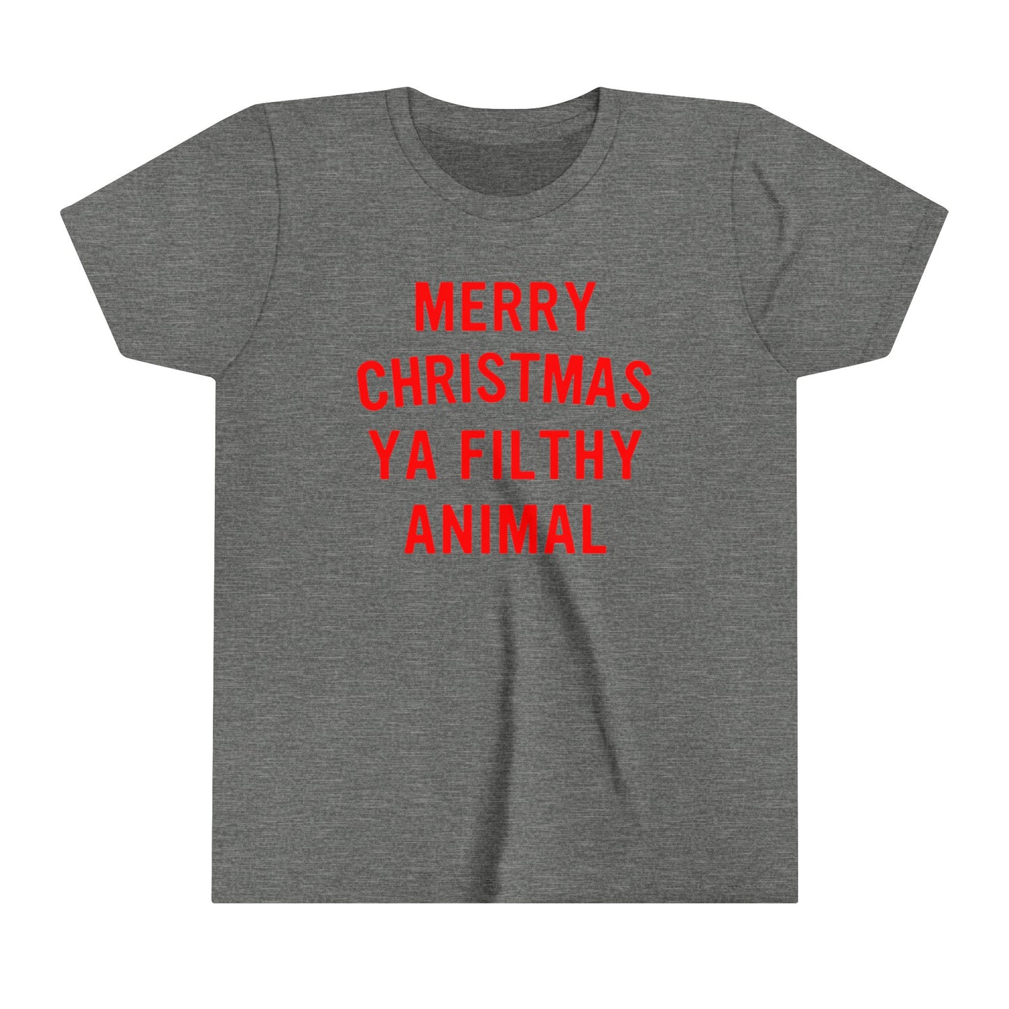Merry Christmas Ya Filthy Animal Youth Short Sleeve Tee