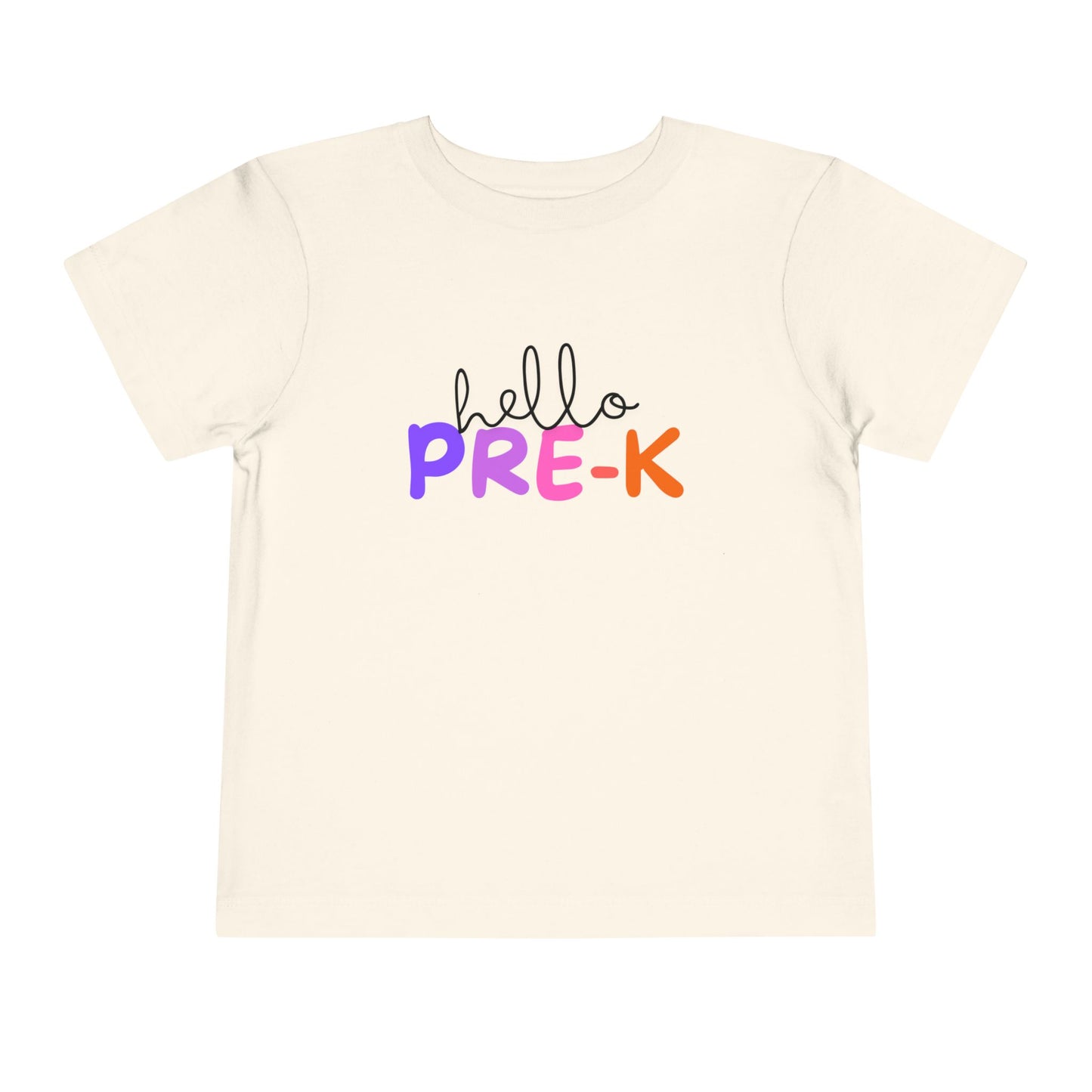 Hello Pre-K Girly Toddler Short Sleeve Tee