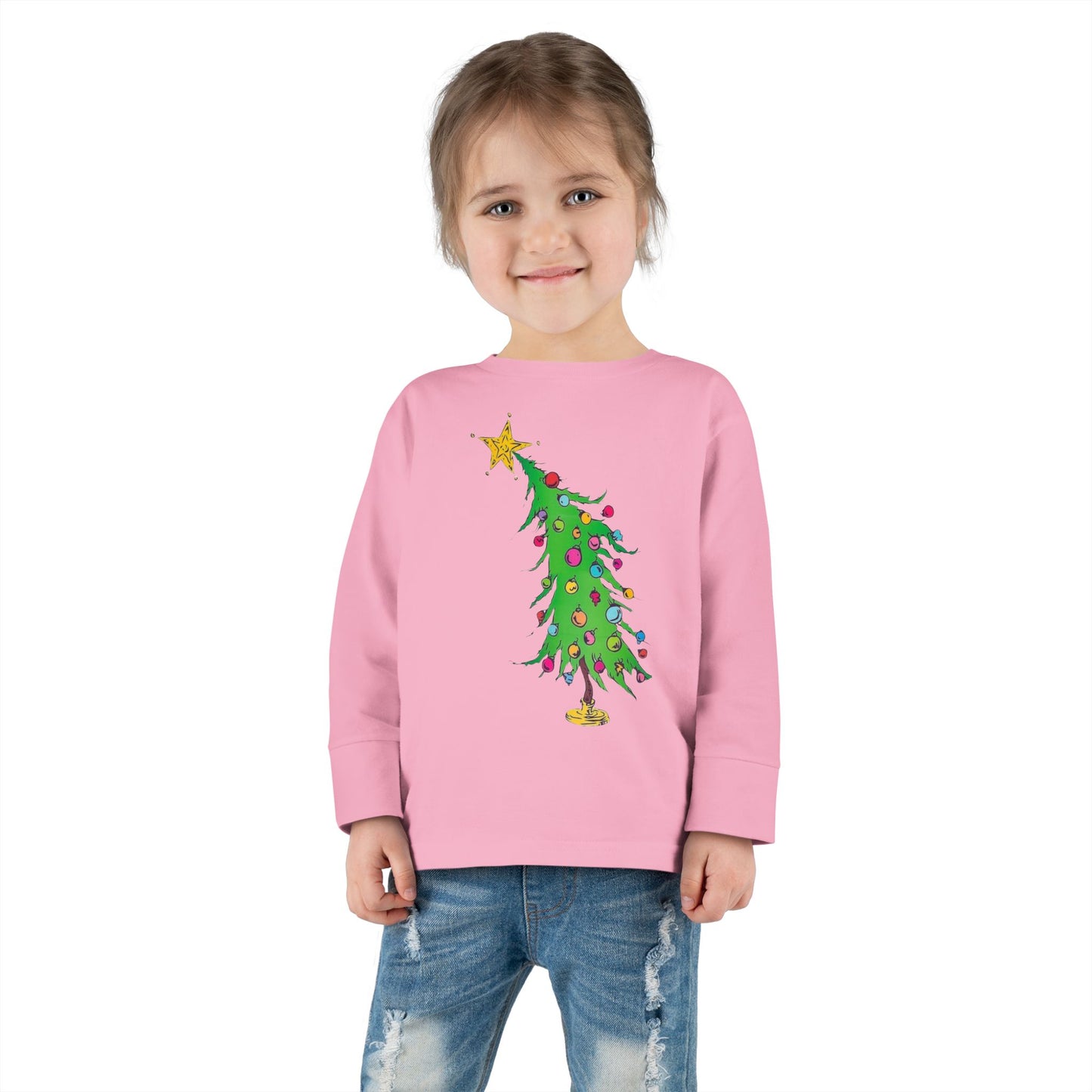 Welcome Christmas Toddler Long Sleeve Tee
