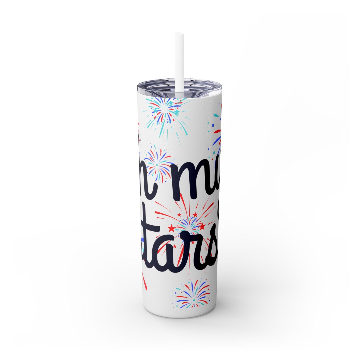 Oh My Stars Skinny Tumbler with Straw, 20oz