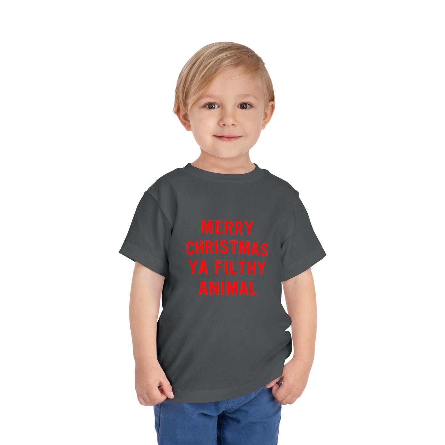 Merry Christmas Ya Filthy Animal Toddler Short Sleeve Tee