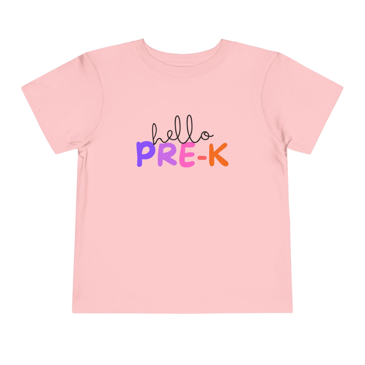 Hello Pre-K Girly Toddler Short Sleeve Tee