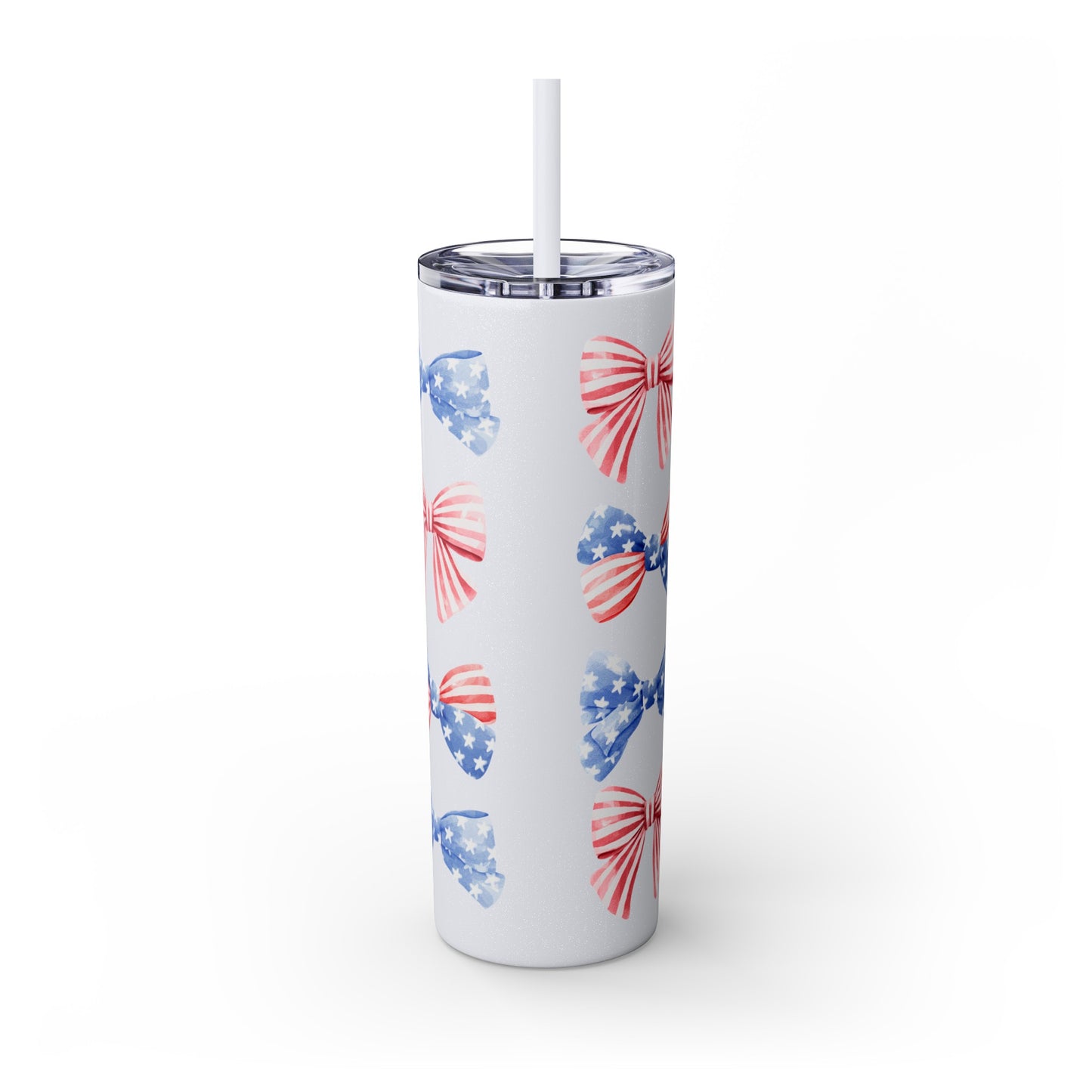 America the Bow-tiful Skinny Tumbler with Straw, 20oz