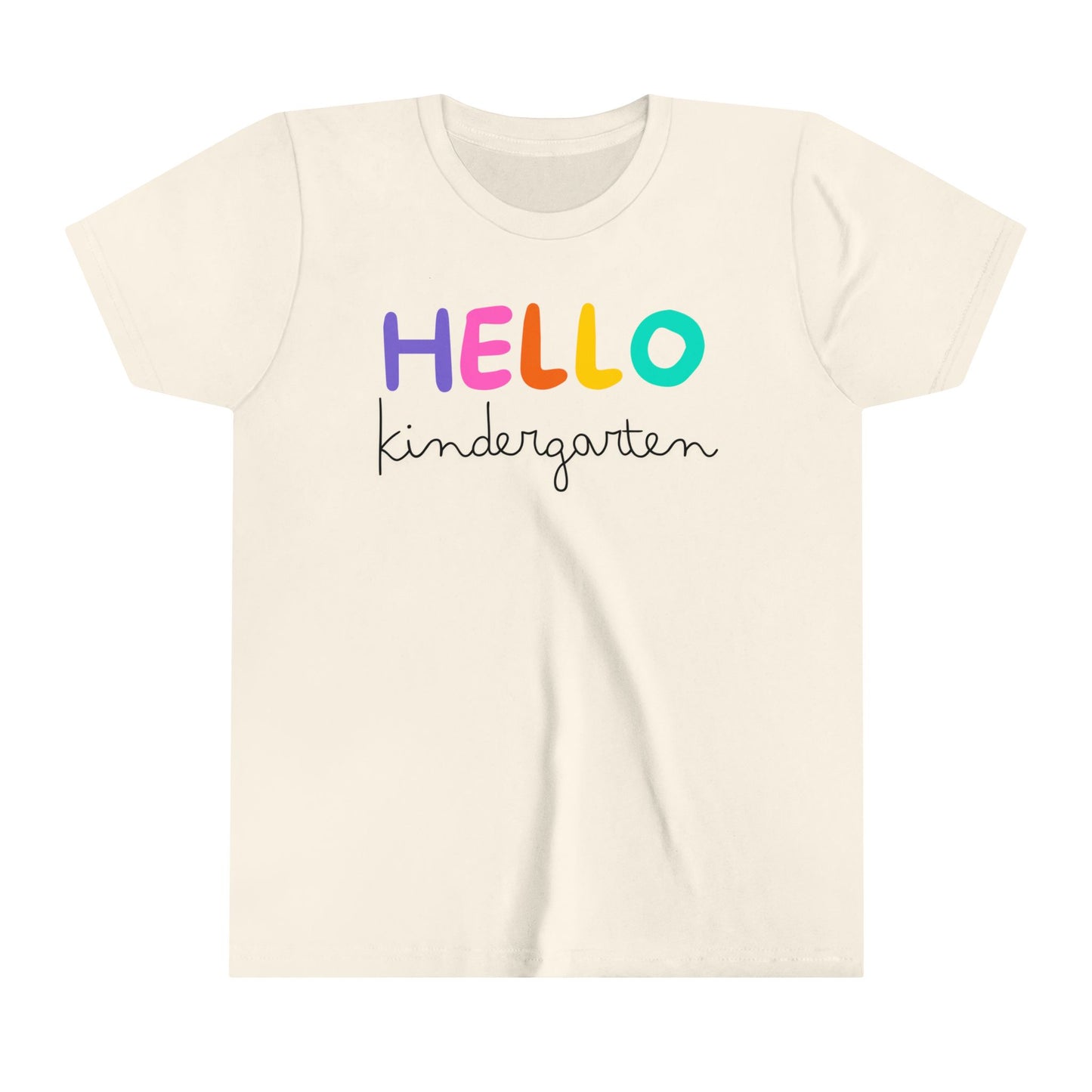 Girls Hello Kindergarten Youth Short Sleeve Tee