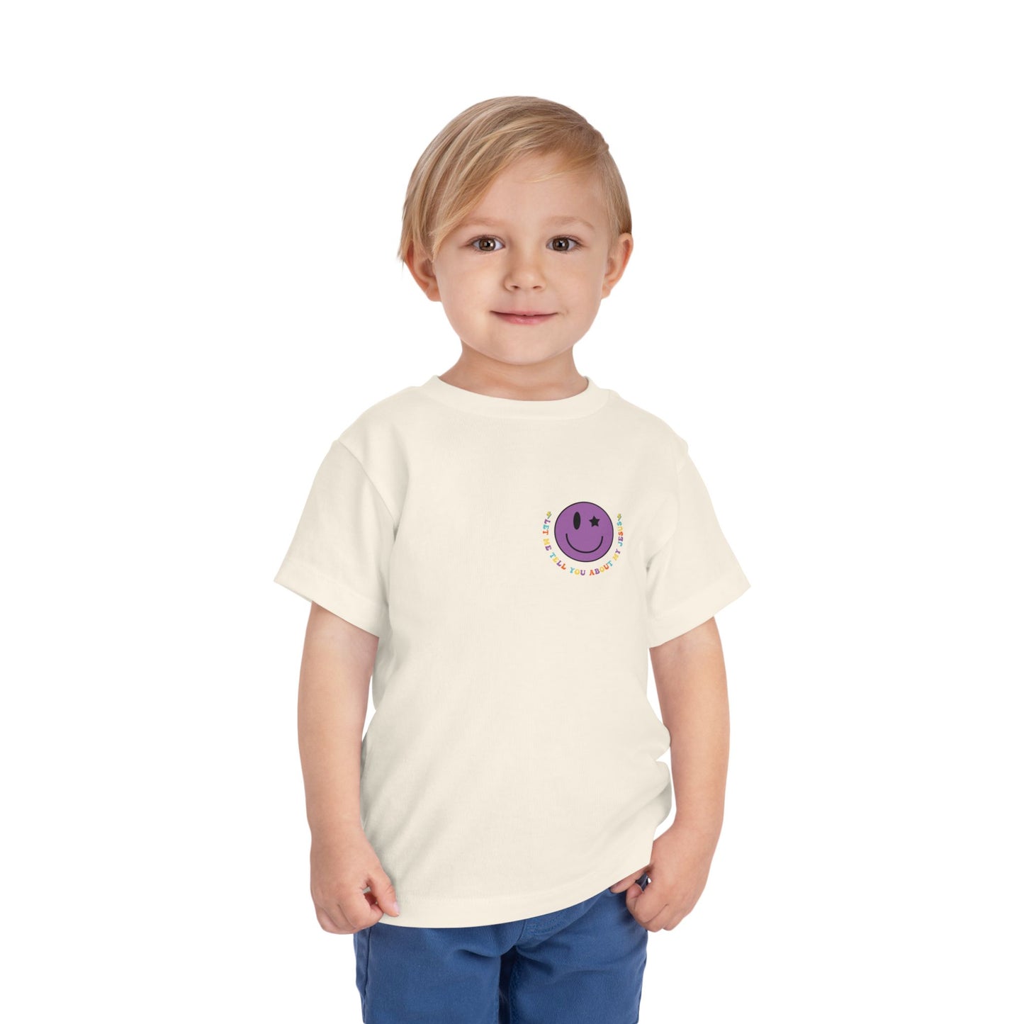 Toddler Let Me Tell You About My Jesus Short Sleeve Tee