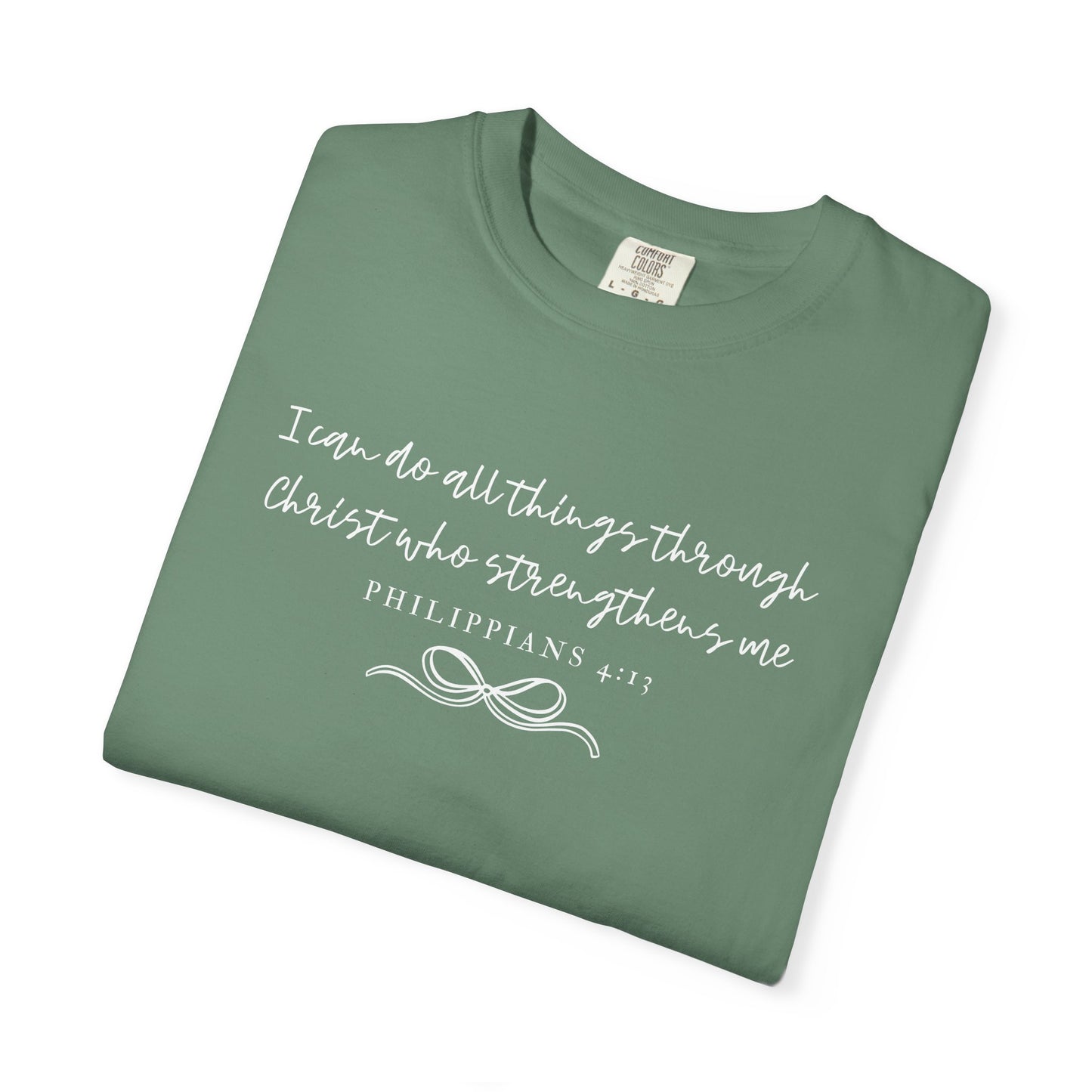 Philippians 4:13 Comfort Christian Tee