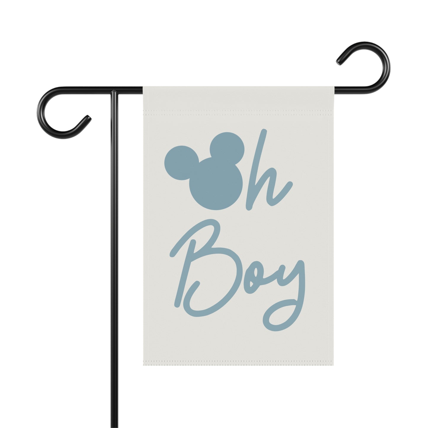 Oh Boy Light Blue Mouse Ears Banner