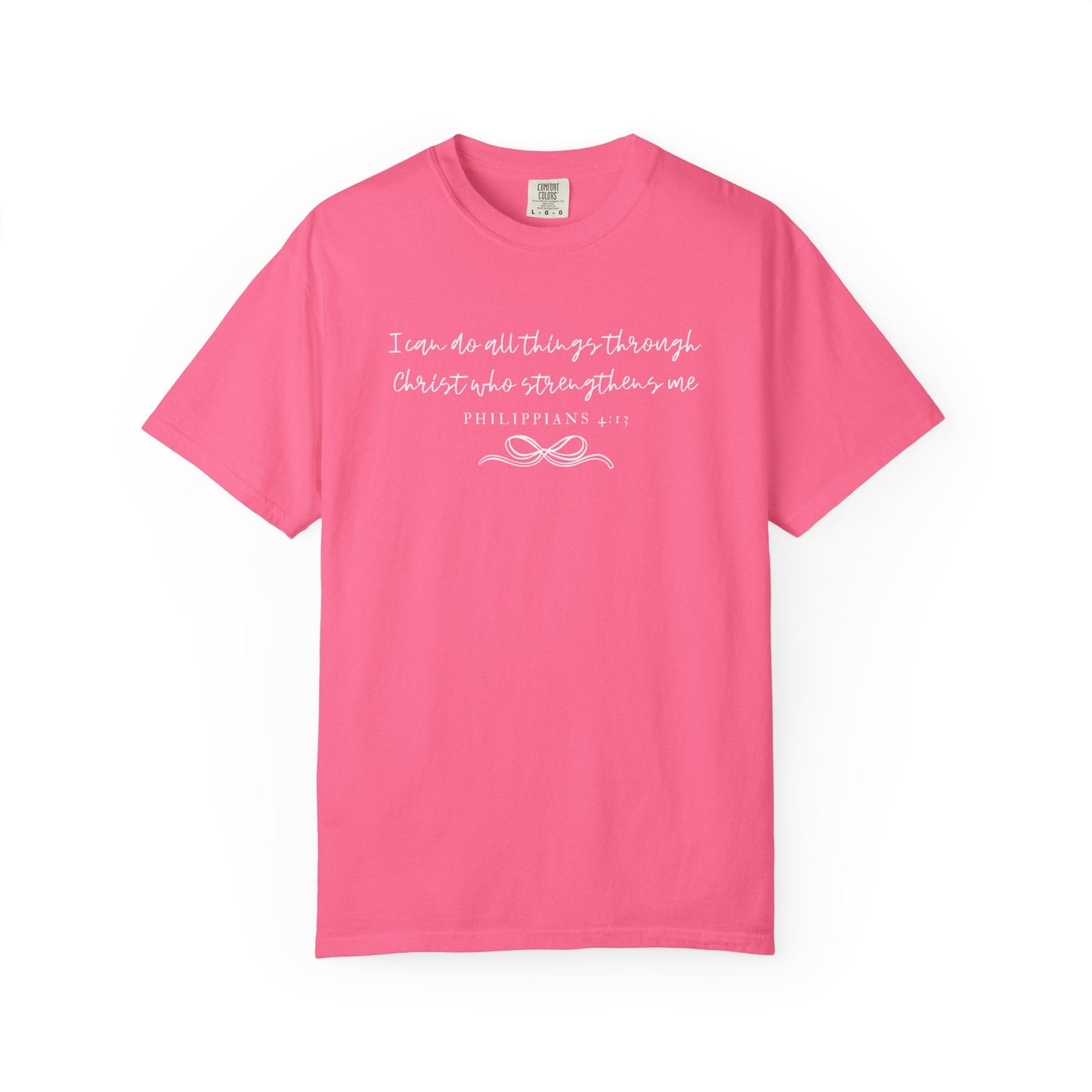 Philippians 4:13 Comfort Christian Tee