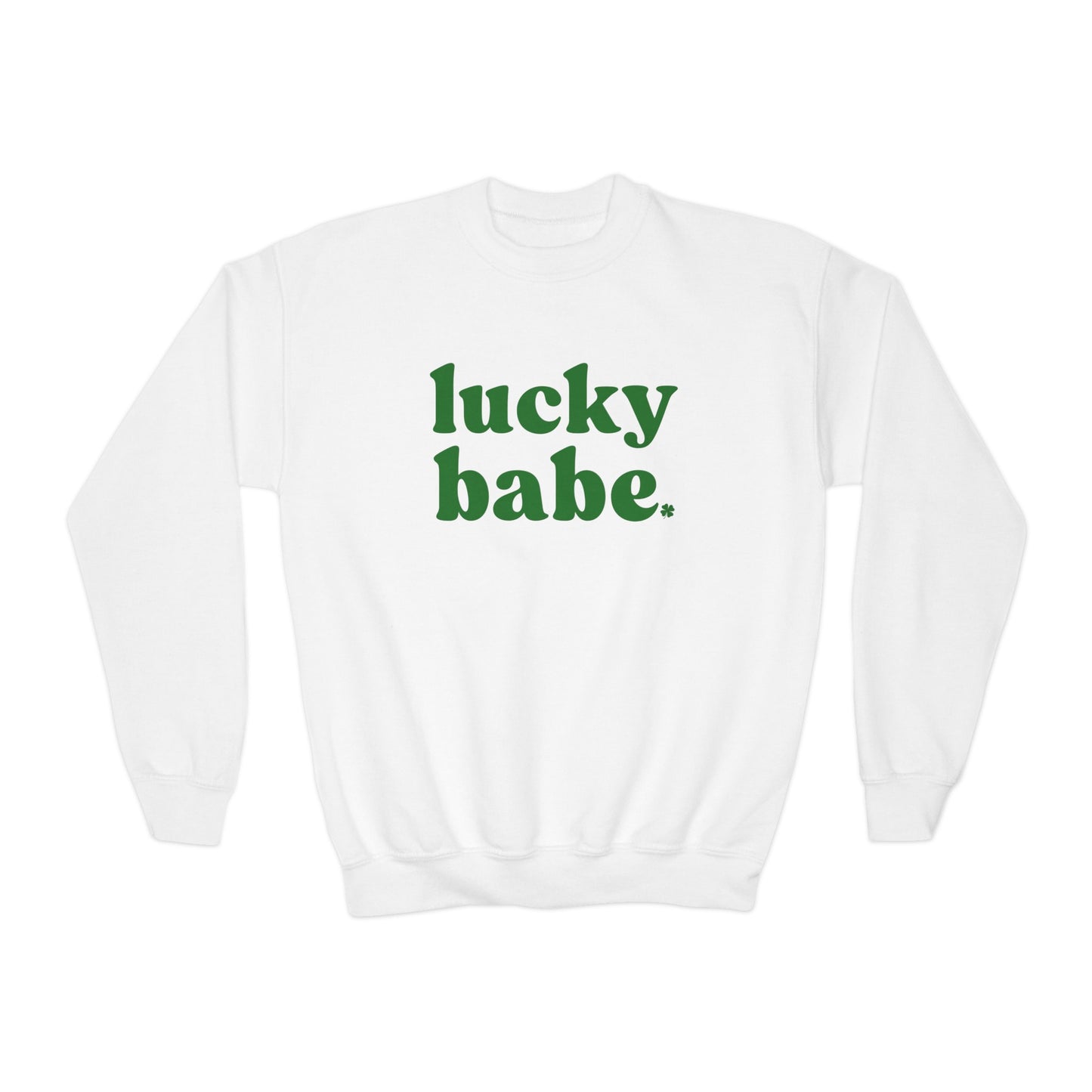 Lucky Babe Kids Sweatshirt, Cute St Patrick's Day Kids Shirt, Kids Sweatshirt, Grey Sweatshirt, White Sweatshirt