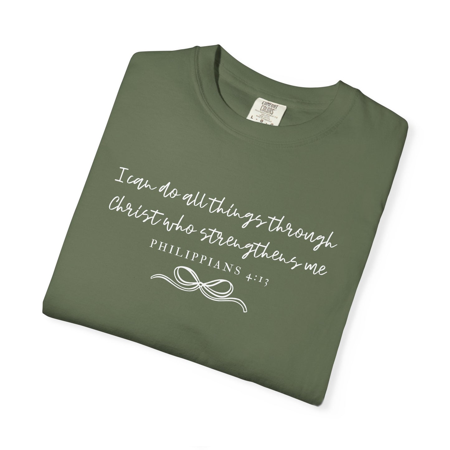 Philippians 4:13 Comfort Christian Tee