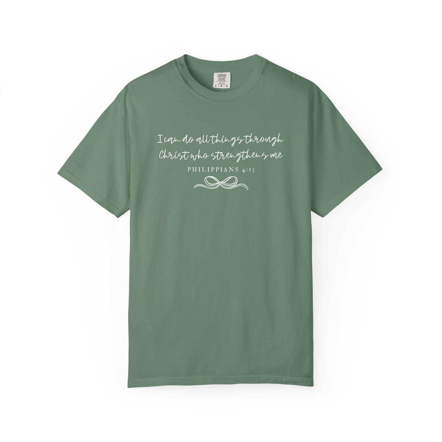 Philippians 4:13 Comfort Christian Tee