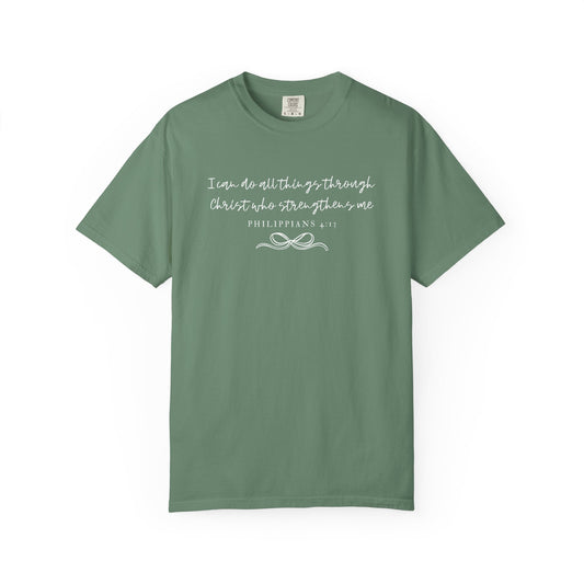 Philippians 4:13 Comfort Christian Tee