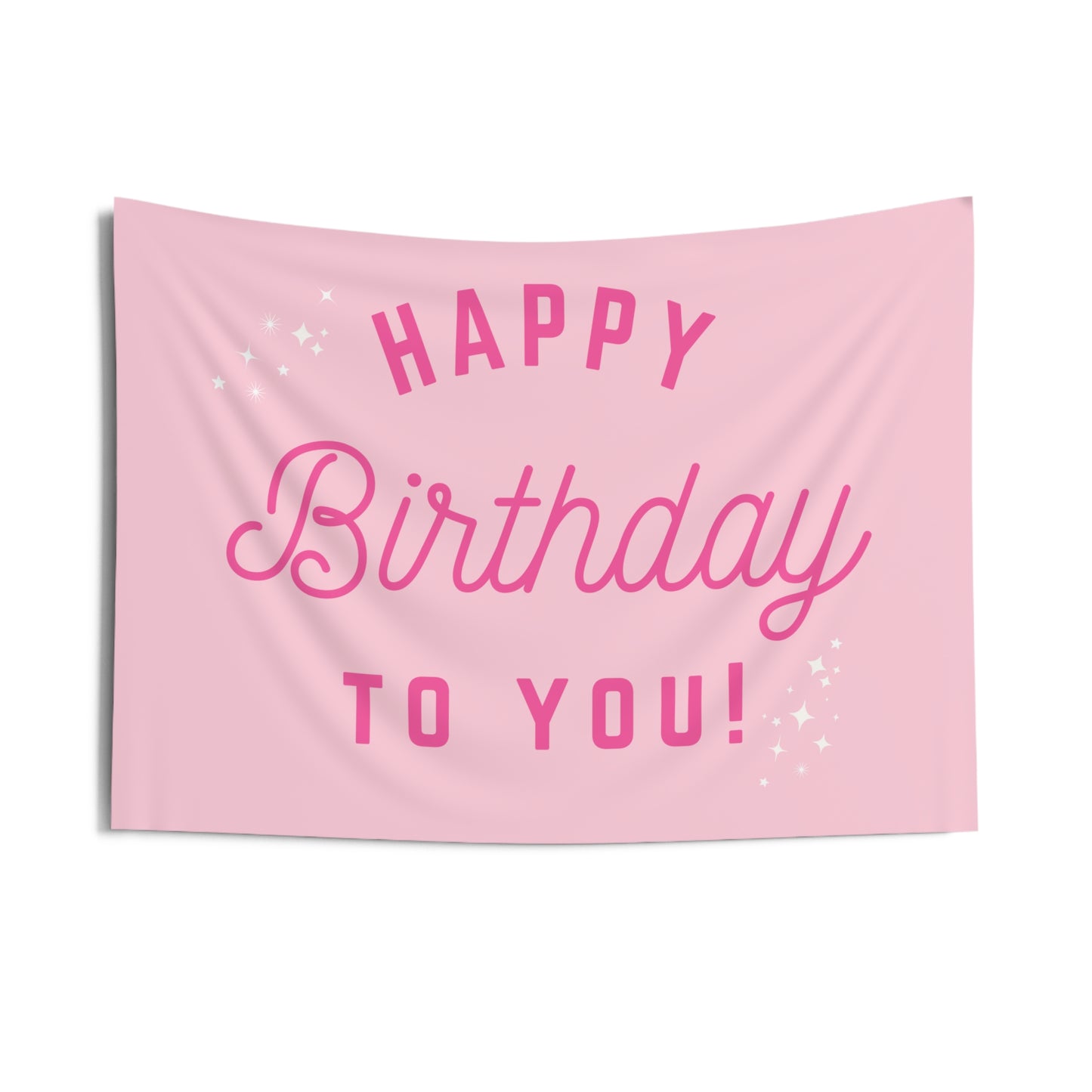 Pink Happy Birthday to You Banner