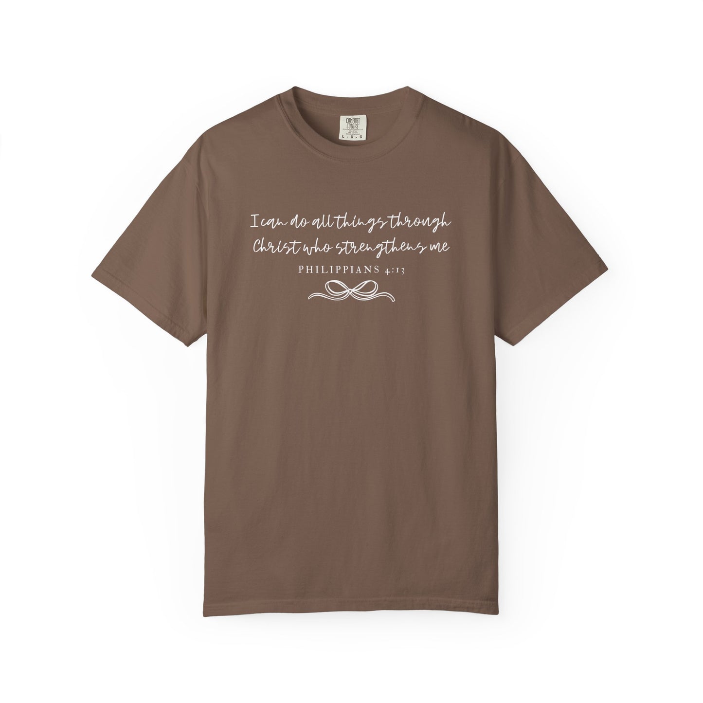 Philippians 4:13 Comfort Christian Tee