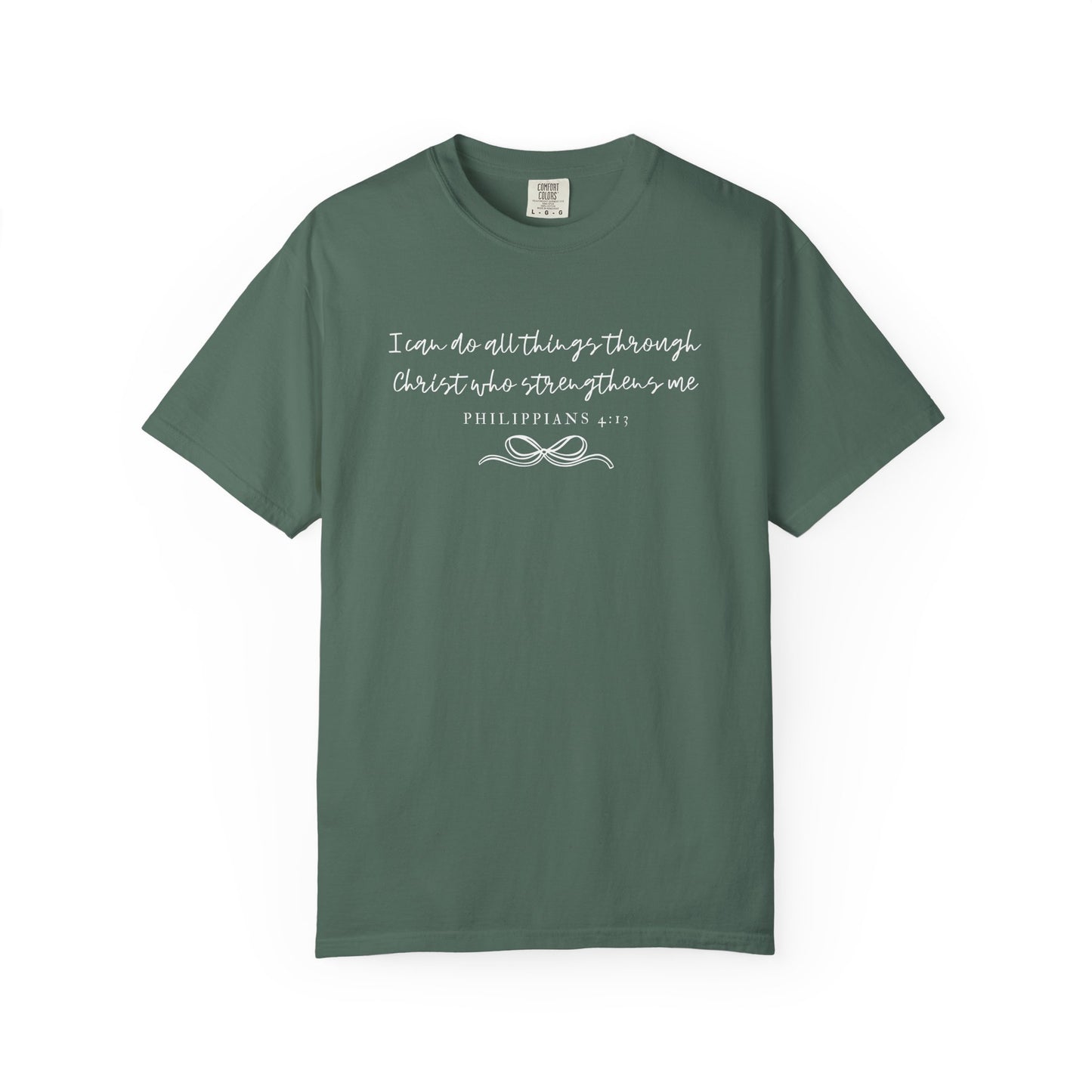 Philippians 4:13 Comfort Christian Tee