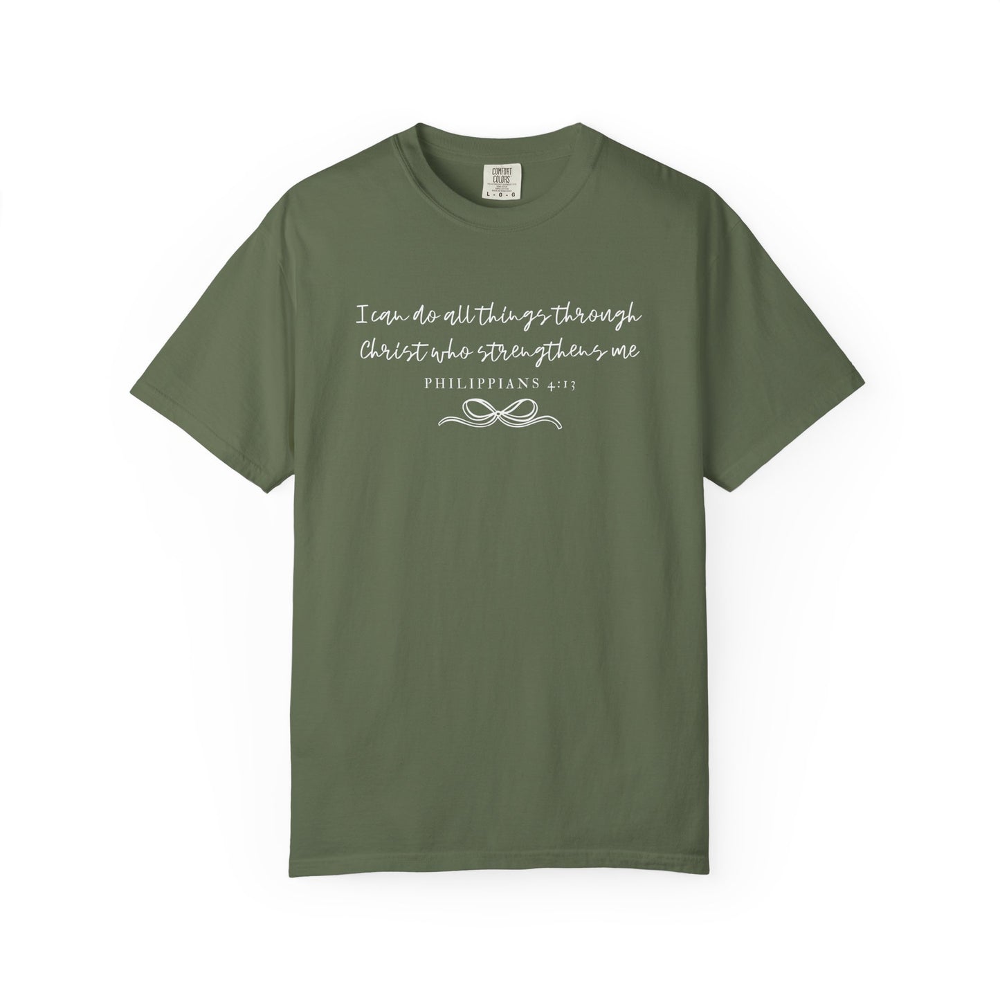Philippians 4:13 Comfort Christian Tee