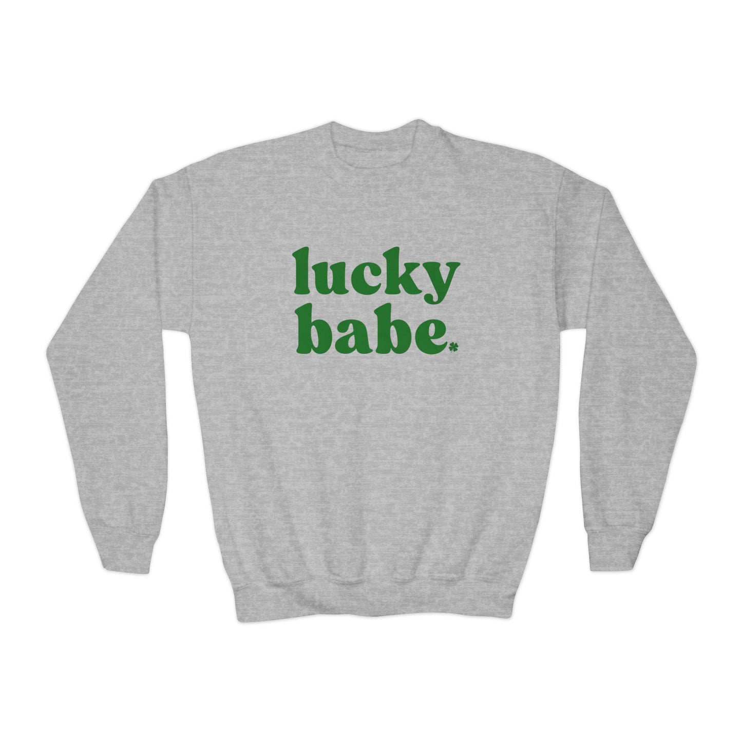 Lucky Babe Kids Sweatshirt, Cute St Patrick's Day Kids Shirt, Kids Sweatshirt, Grey Sweatshirt, White Sweatshirt