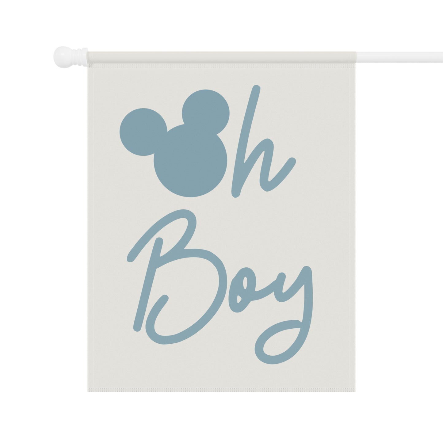 Oh Boy Light Blue Mouse Ears Banner