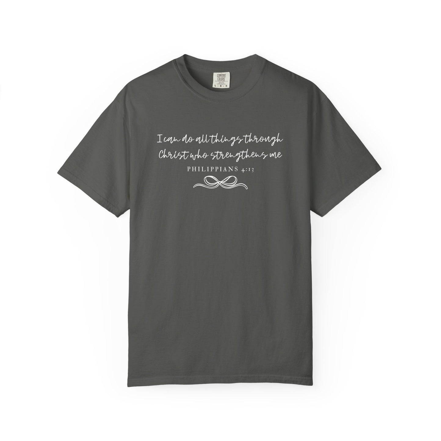 Philippians 4:13 Comfort Christian Tee