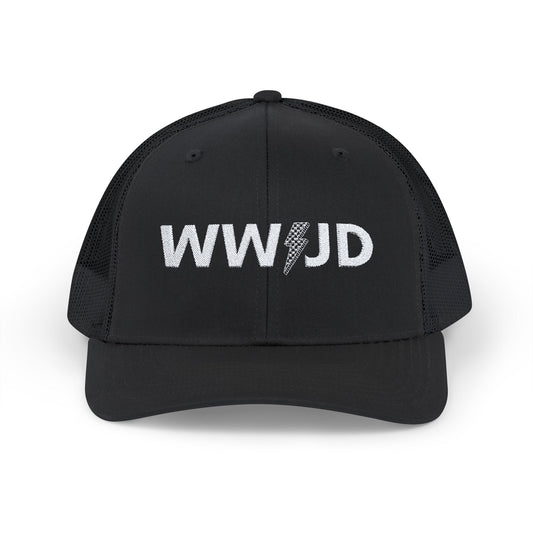 WWJD Snapback Trucker Cap