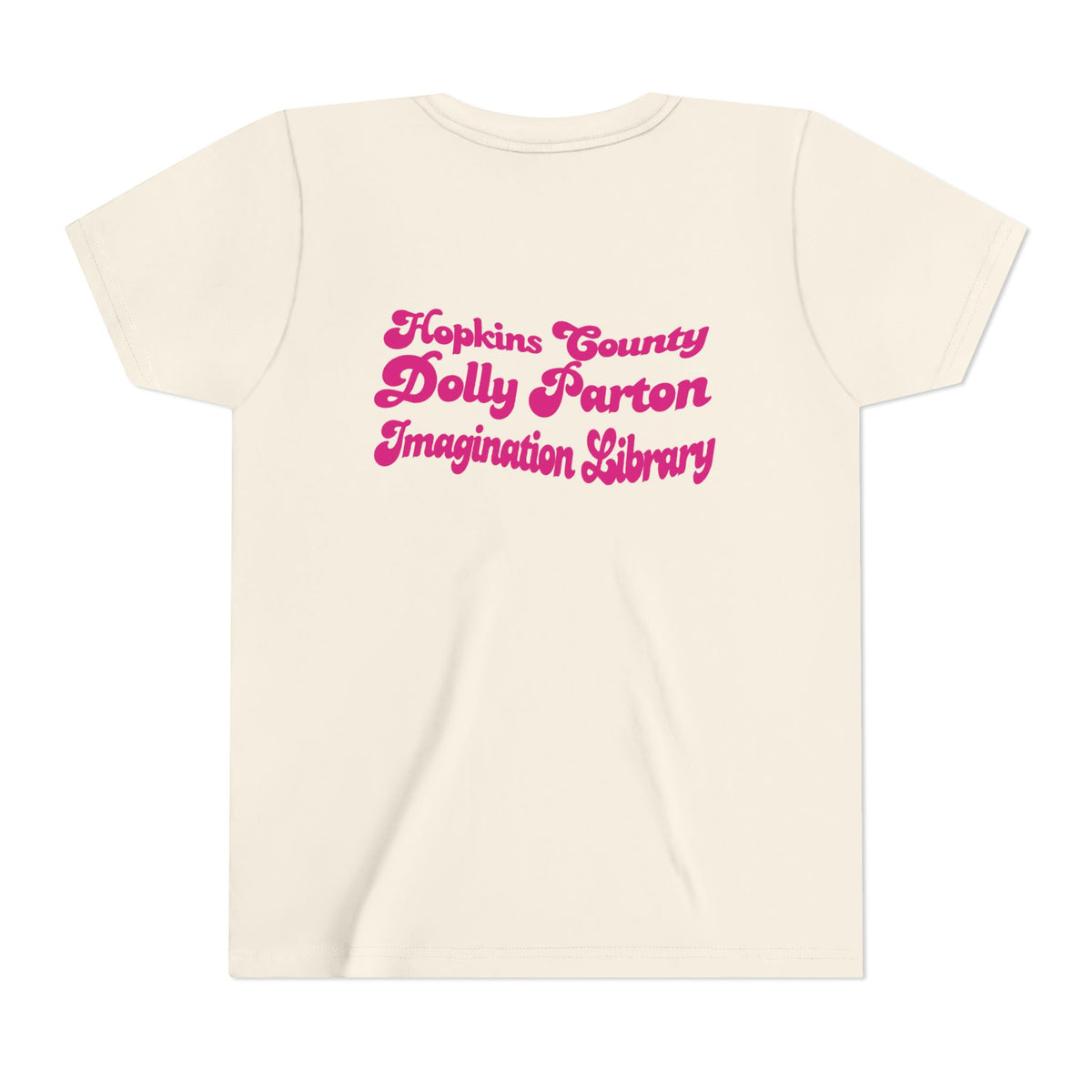 Pink Youth Tee — "What Would Dolly Read?" Dolly Parton Imagination Library Fundraising Shirt