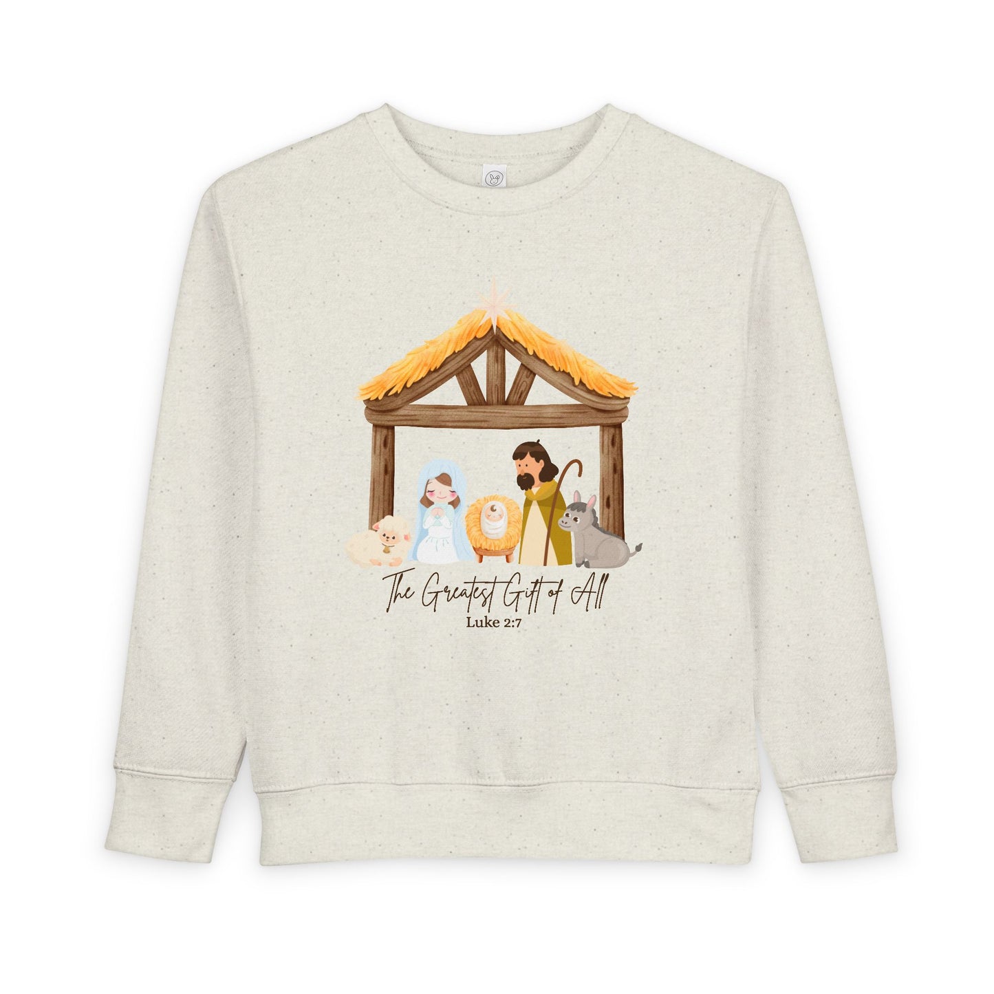 Toddler Nativity Greatest Gift of All Christmas Crewneck