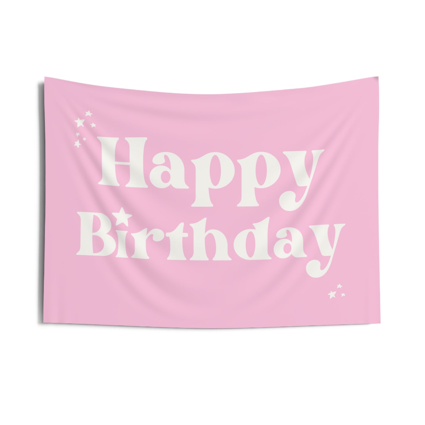 Pink Happy Birthday Banner