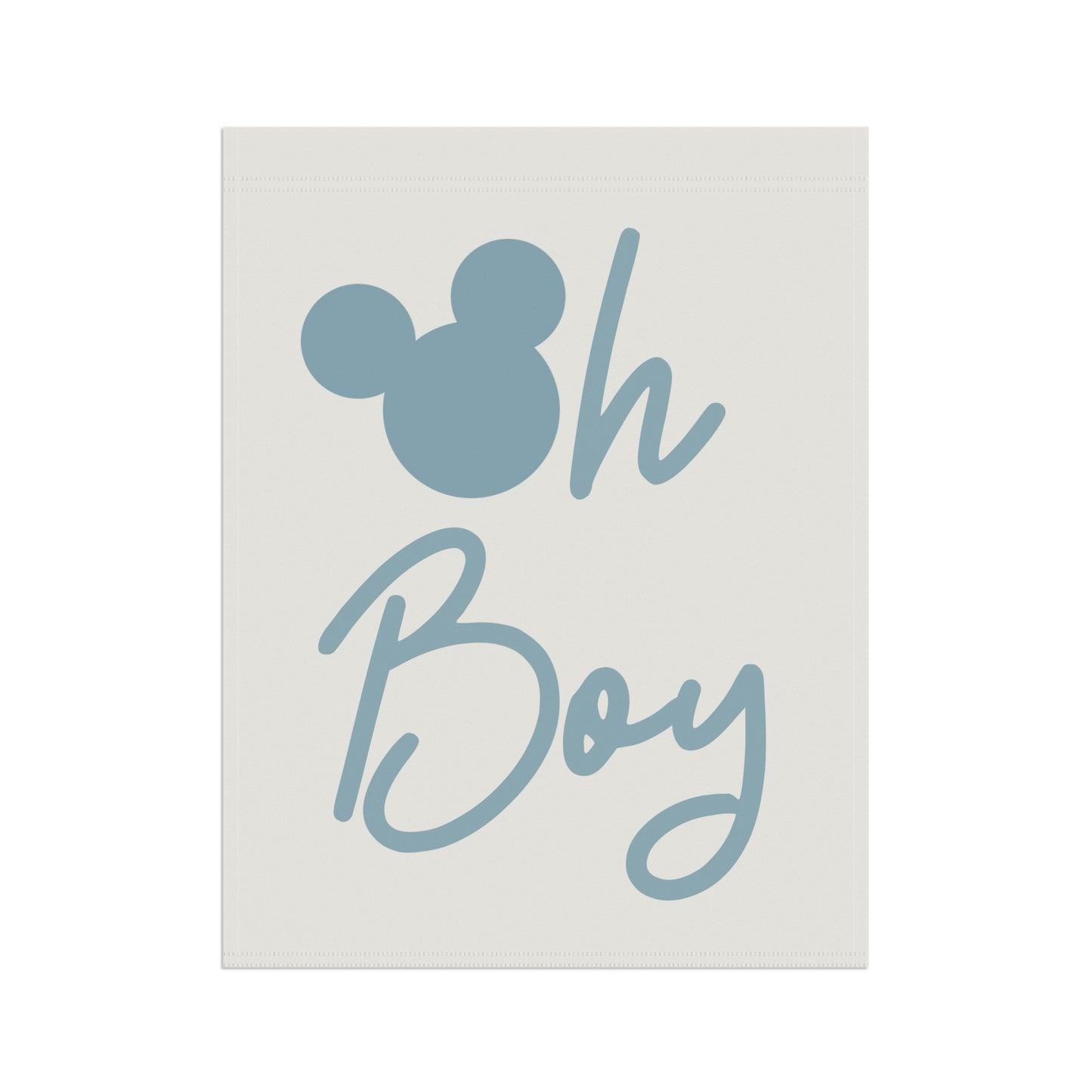 Oh Boy Light Blue Mouse Ears Banner