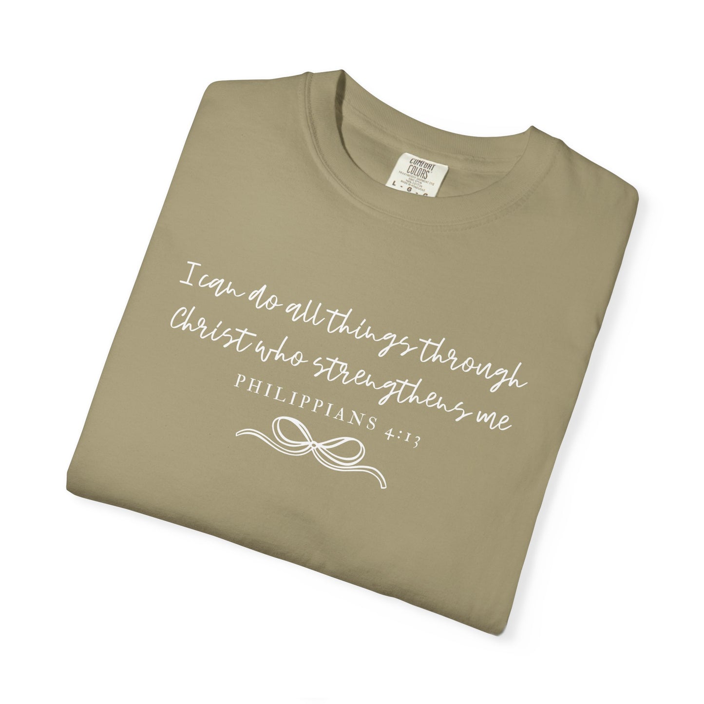 Philippians 4:13 Comfort Christian Tee